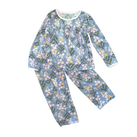 Carter's Lavender Floral Fleece Girl's PJ Pant Set size 5 - Picture 1 of 12